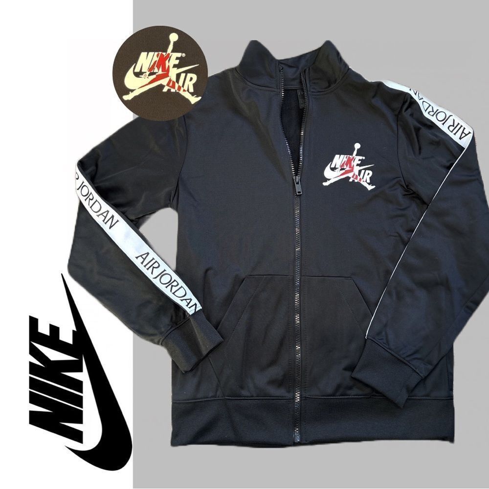 Nike Air Jordan Jumpman Boys 12-13 Year Black Zip Up Jacket‎ - Size L